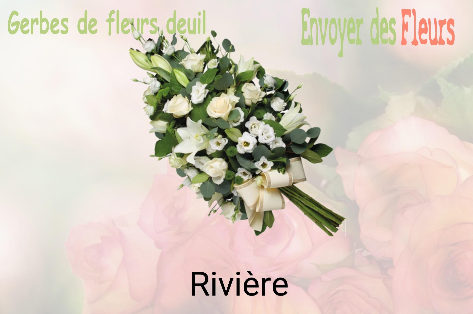 Gerbe de fleurs de deuil livrée à Rivière